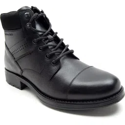 Leather Outdoor Durable and Cushioned Lace-Up Zip Support Boots For Men