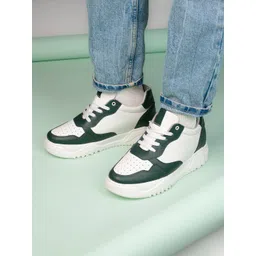 HI Toes Men Round Toe Lace Ups Elavator Sneakers