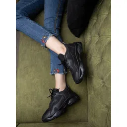 Shoetopia Women Black Walking Non-Marking Shoes