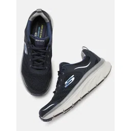 Skechers Men Navy Blue D'Lux Walker Air Cooled Memory Foam Sneakers