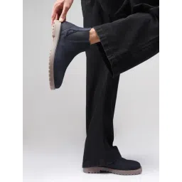 Rare Rabbit Men's Navy Chelsea Boots