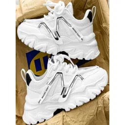 TIGONIS Men White Mesh Casual Shoes