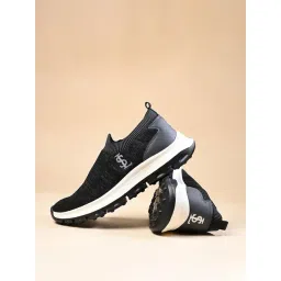 Louis Stitch Men's Black & Grey Walking Shoes