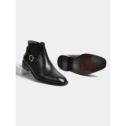 LUXORO FORMELLO Men Leather Buckle Boots