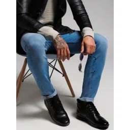 Zoom Shoes Men's Black Derby Boots