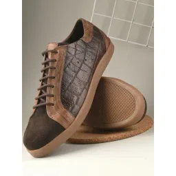 Carlo Romano Men's Brown Casual Sneakers