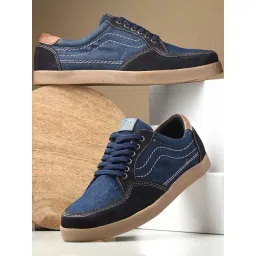 Carlo Romano Men's Navy Casual Sneakers
