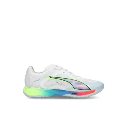 Puma Unisex Nitro Foam White & Black Indoor Court Shoes