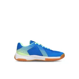 Puma Unisex Badminton Smash Racing Blue & Speed Green Indoor Court Shoes