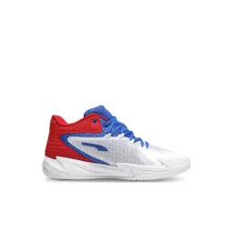 Puma Unisex White & Mountain Blue Basketball Shoes