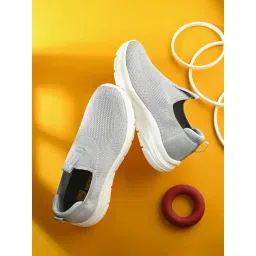 Hoversole Socknit Grey & White Walking Shoes