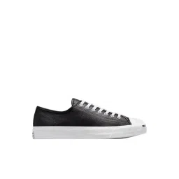 Converse Men's Jack Purcell Leather Low Top Black Sneakers