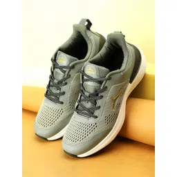 JQR Men Solid Mesh Lace Up Running Shoes