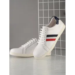 Carlo Romano Men's White Casual Sneakers