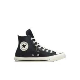 Converse Women's Chuck Taylor All Star Cuffs & Leather High Top Black Sneakers