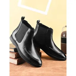 HERE&NOW Men Round Toe Chelsea Boots