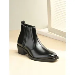 AfroJack Men Block-Heeled Casual Chelsea Boots