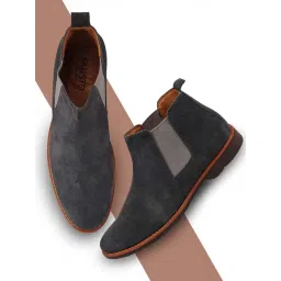 Fausto Men's Grey Chelsea Boots