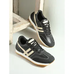 SERVER Men Colourblocked Round Toe Lace-Up Espadrilles Lightweight Sneakers