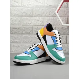 Kook N Keech Men Colourblocked PU Sneakers