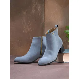 El Paso Women Casual Block-Heeled Chelsea Boots