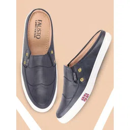 FAUSTO Men Solid Slip-On Sneakers