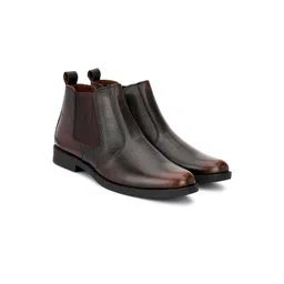 Varito Men Leather Mid-Top Slip-On Chelsea Boots