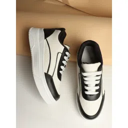 Alishtezia Women Colourblocked Lace-Ups Sneakers