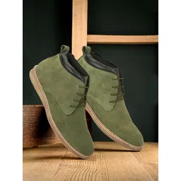PSSHOES Men Round Toe Ankle Boots