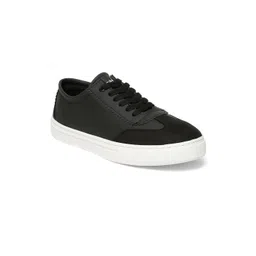 Kosher Men Suede & Synthetic Leather Low-Top Sneakers