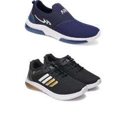 Free Kicks Men Multicoloured Mesh Marking Running Sports Shoes