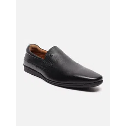Louis Philippe Men Leather Slip-On Sneakers