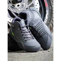 Campus Men Navy Blue Mesh Mid-Top Running Shoes