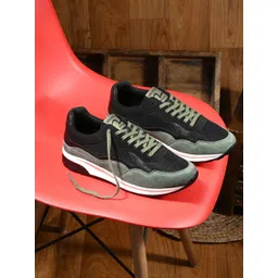 SPYKAR Men PU Round Toe Lace-Up Sneakers