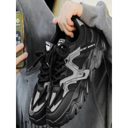 TIGONIS Men Black Mesh Casual Shoes