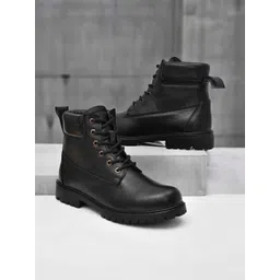 AYDINOVA Men Leather Round Toe Regular Boots