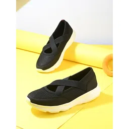 HRX by Hrithik Roshan Women Textured Round Toe Slip On Memory Foam Walking Shoes