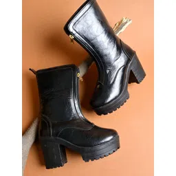 Shoetopia Women Round Toe Regular Boots