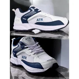 Free Kicks Men White Synthetic Marking Running Sports Shoes