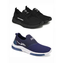 Spotwalk Men Set of 2 Pair Mesh Marking Running Shoes