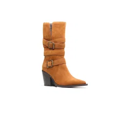 Peach Flores Maz Women Leather Regular Boots