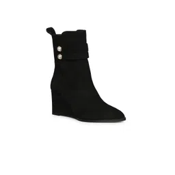 Saint G Women Leather Wedge-Heeled Regular Boots