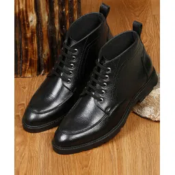 Italian Leather Black High Ankle Chukka Boots for Men (WBNDCKVS_JB) Boots For Men