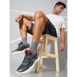 cultsportone Men Grey Mesh Running Shoes