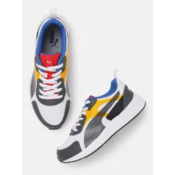 Puma Men White & Black Colourblocked IDP Sneakers
