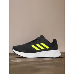 ADIDAS Men Black Solid Woven Design Galaxy 6 Running shoes