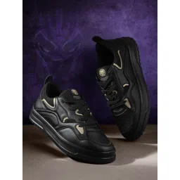 MARVEL STREET Men Perforated Detail Black Panther Sneakers