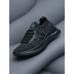 Neemans Men's Fuse Knit Black Casual Sneakers