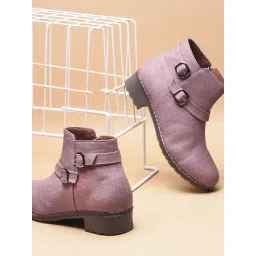 TRYME Women's Nude Casual Boots