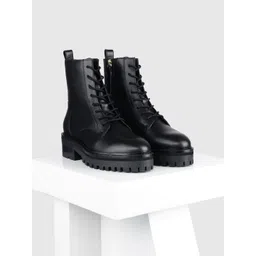 Oroh Women Round-Toe Block -Heeled Boots